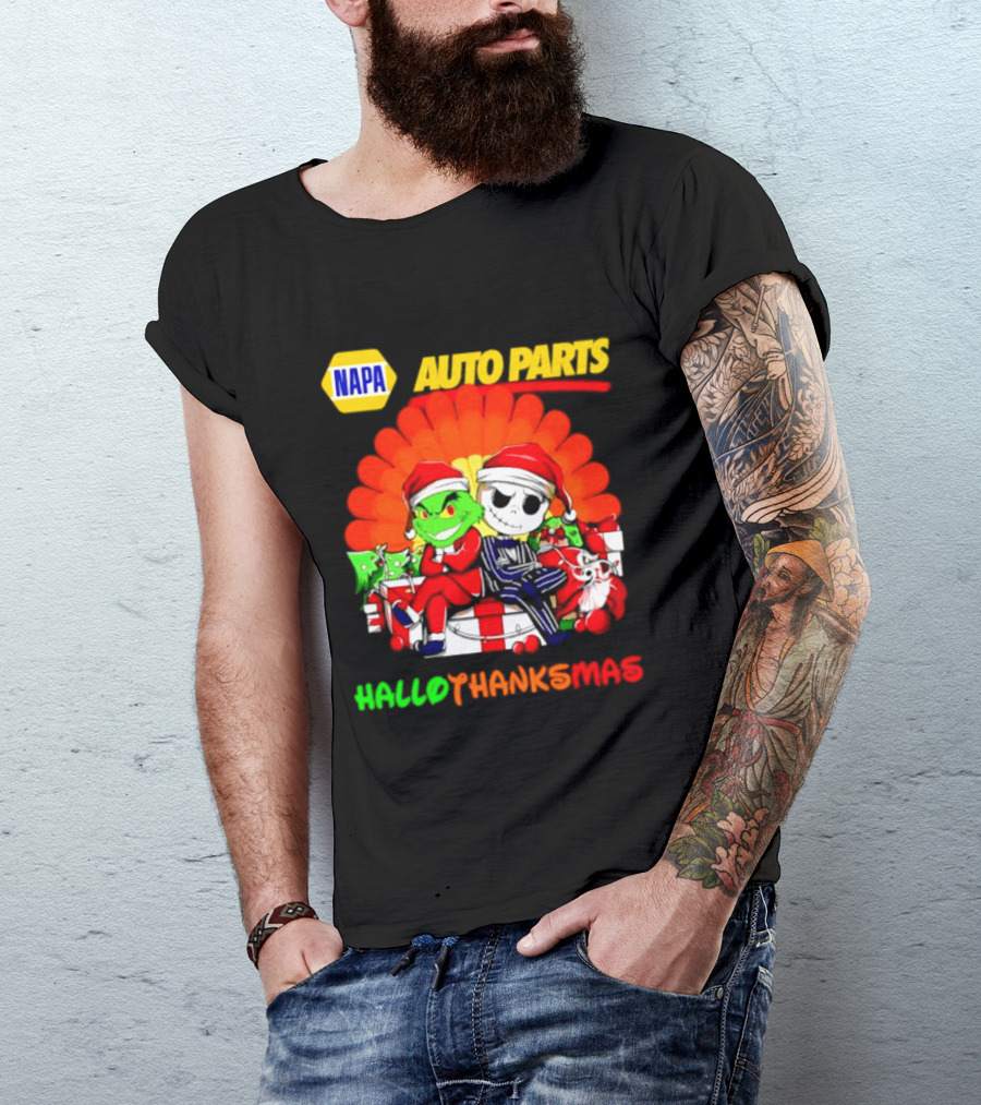Napa Auto Parts Grinch Jack Skellington Hallothanksmas 2026 T-Shirt