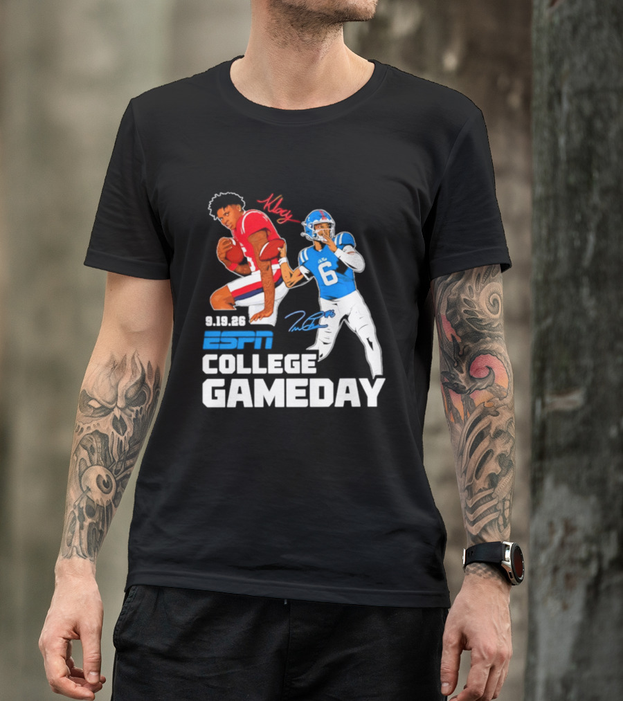 Ole Miss Football 2026 ESPN College Gameday King Number 6 T-Shirt