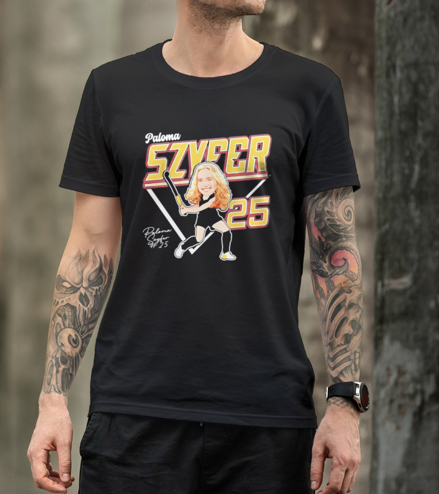 Paloma Szyfer 25 Oberlin Hockey NCAA Caricature T-Shirt