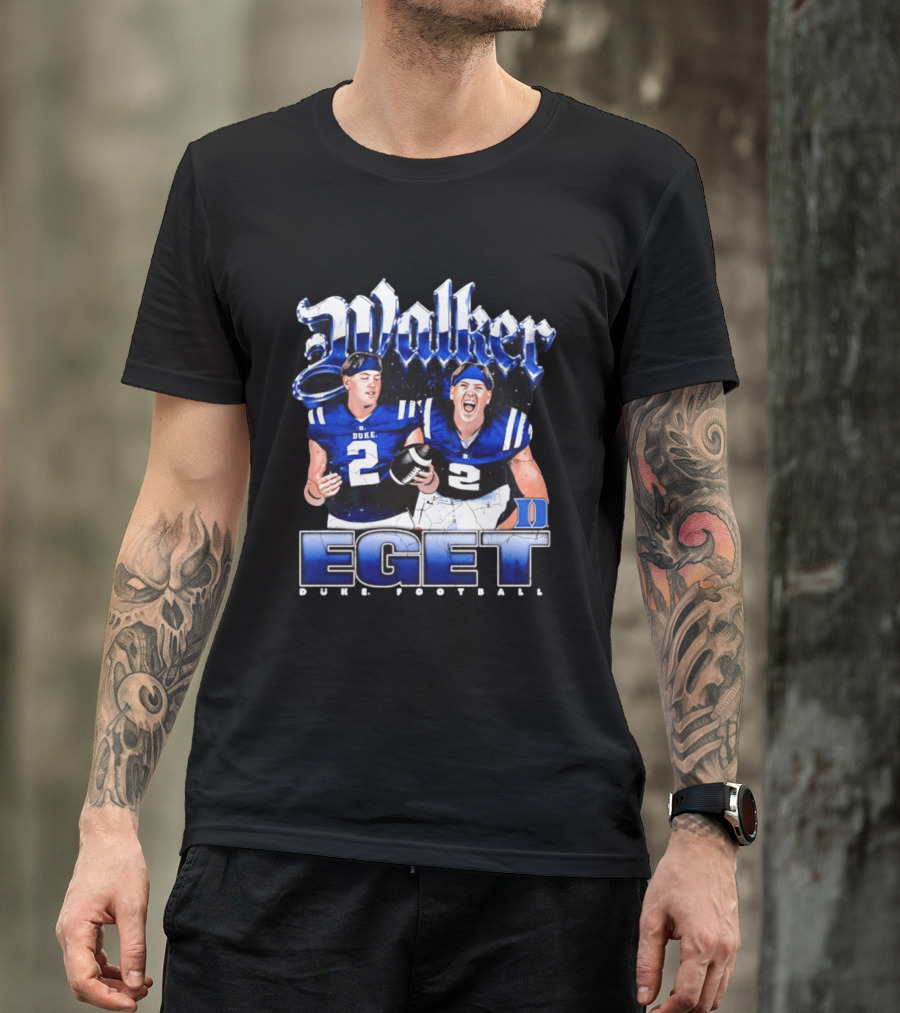 Walker Eget Duke Blue Devils Football 90s T-Shirt
