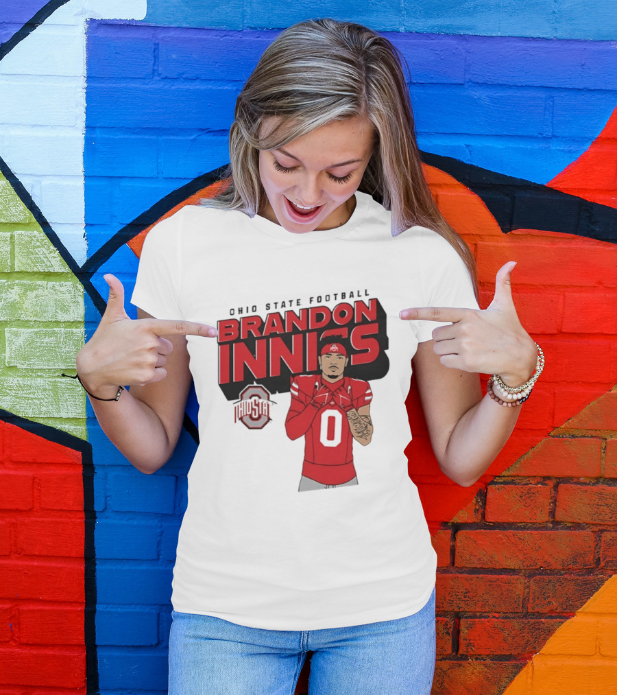 Ohio State Football Brandon Inniss Number 0 Ohio State T-Shirt