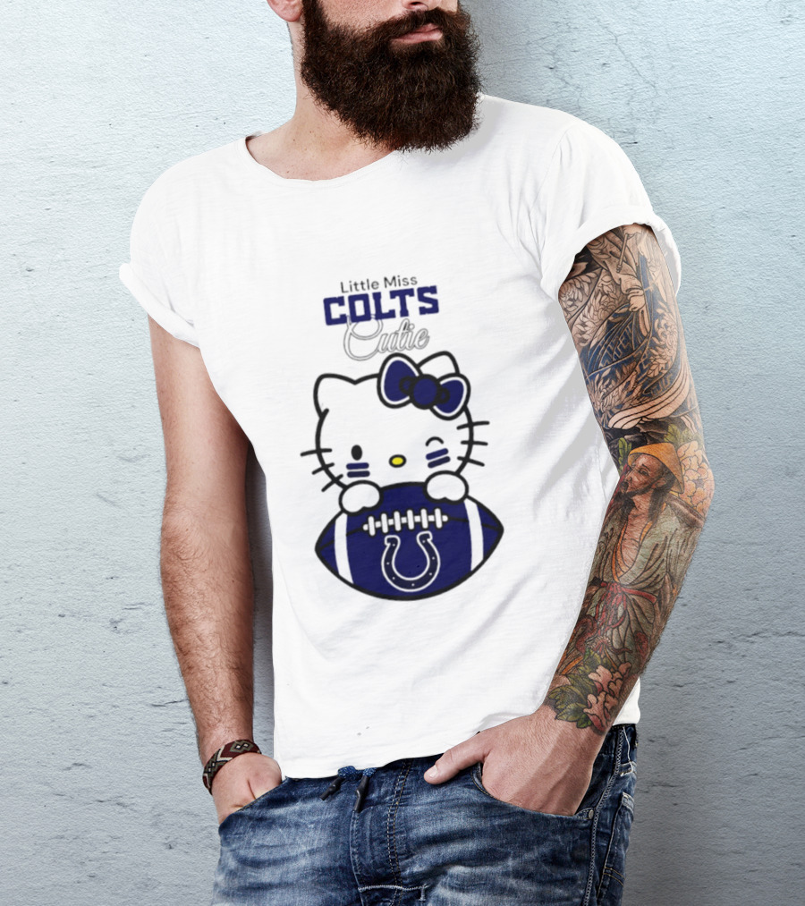 Indianapolis Colts X Hello Kitty Little Miss Colts Cutie Football 2026 Season T-Shirt