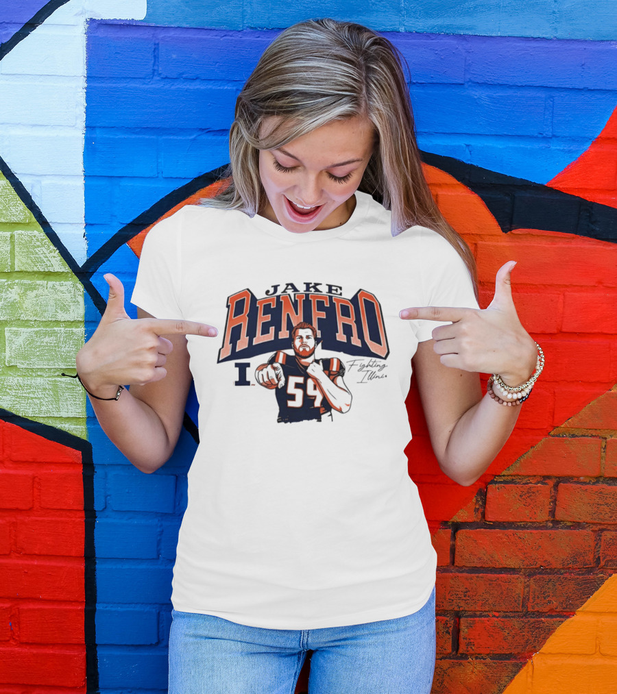 Jake Renfro Illinois Fighting Illini Football 54 T-Shirt