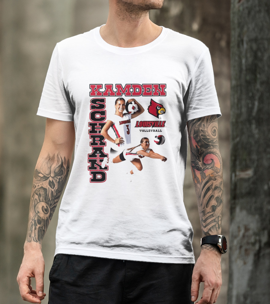 Kamden Schrand Louisville Cardinals Volleyball NCAA Sports Team Player Action T-Shirt