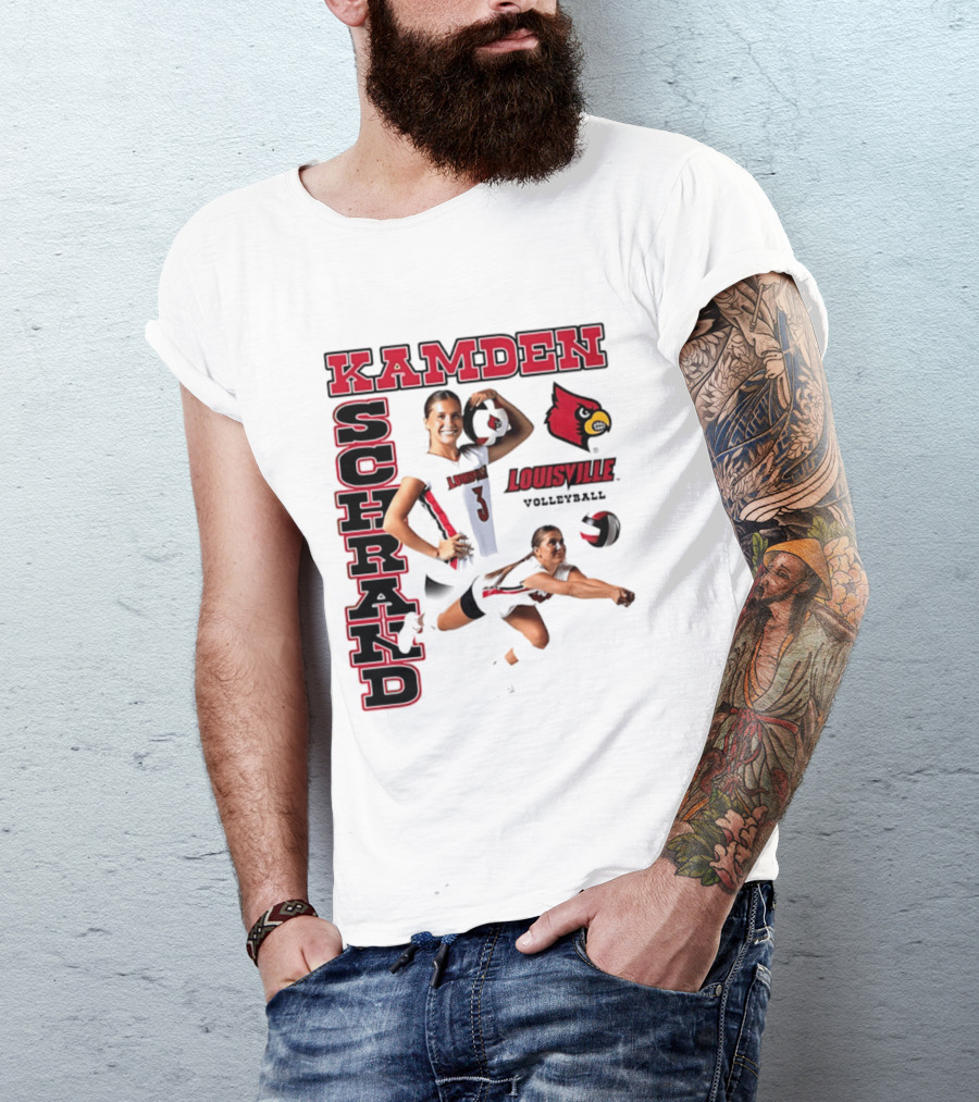 Kamden Schrand Louisville Cardinals Volleyball NCAA Sports Team Player Action T-Shirt