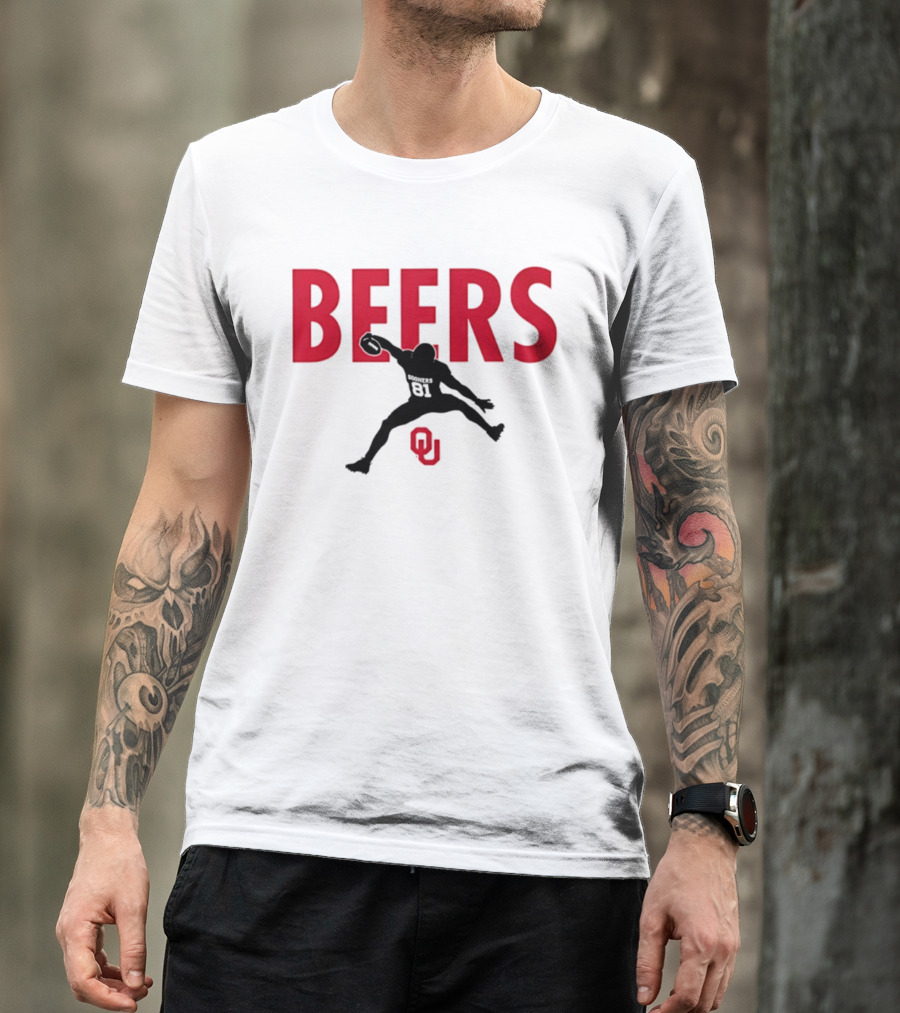 BEERS Oklahoma Sooners Football Hurdle 81 T-Shirt
