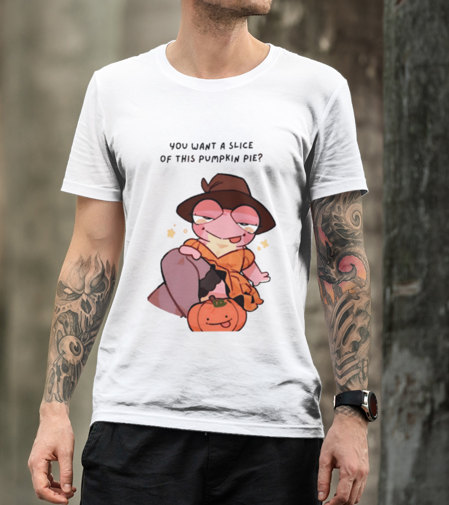 You Want A Slice Of This Pumpkin Pie Frog In Witch Hat With Pumpkin T-Shirt