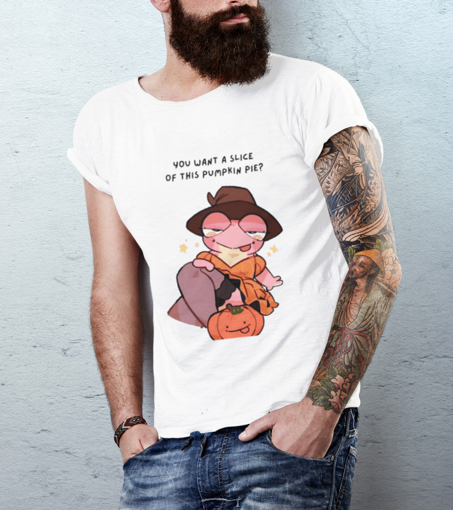 You Want A Slice Of This Pumpkin Pie Frog In Witch Hat With Pumpkin T-Shirt