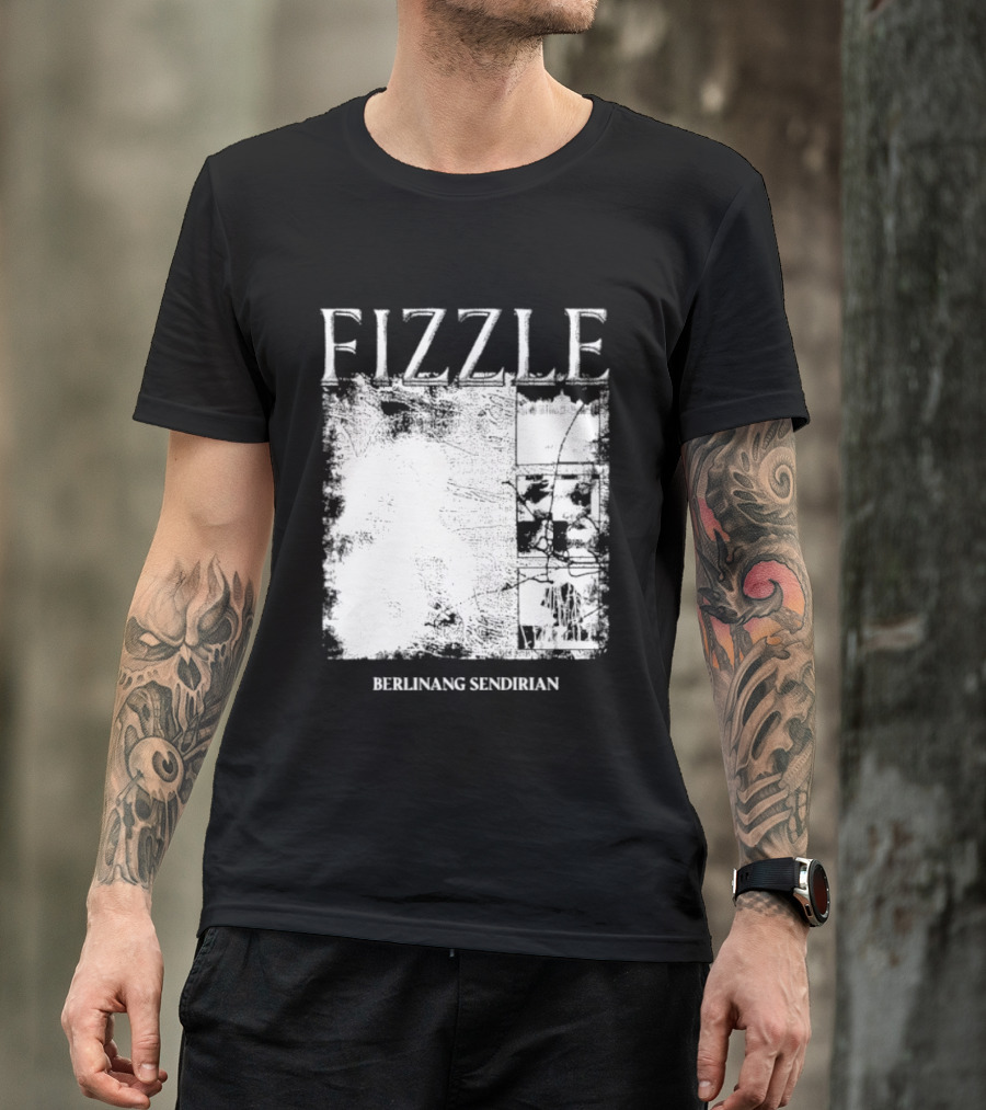 Fizzle Berlinang Sendirian Indie Rock Music T-Shirt