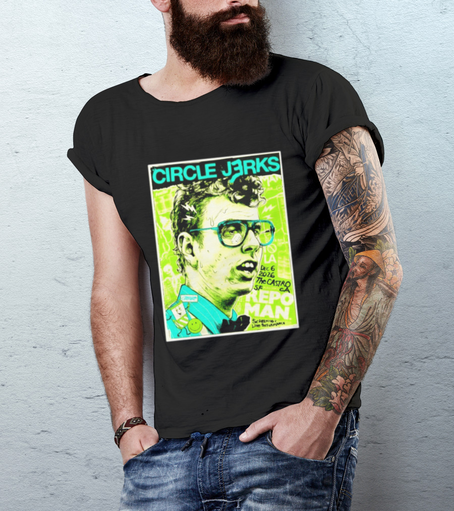 Circle Jerks Repo Man Screening Dec 6 2026 The Castro SF Live Performance T-Shirt
