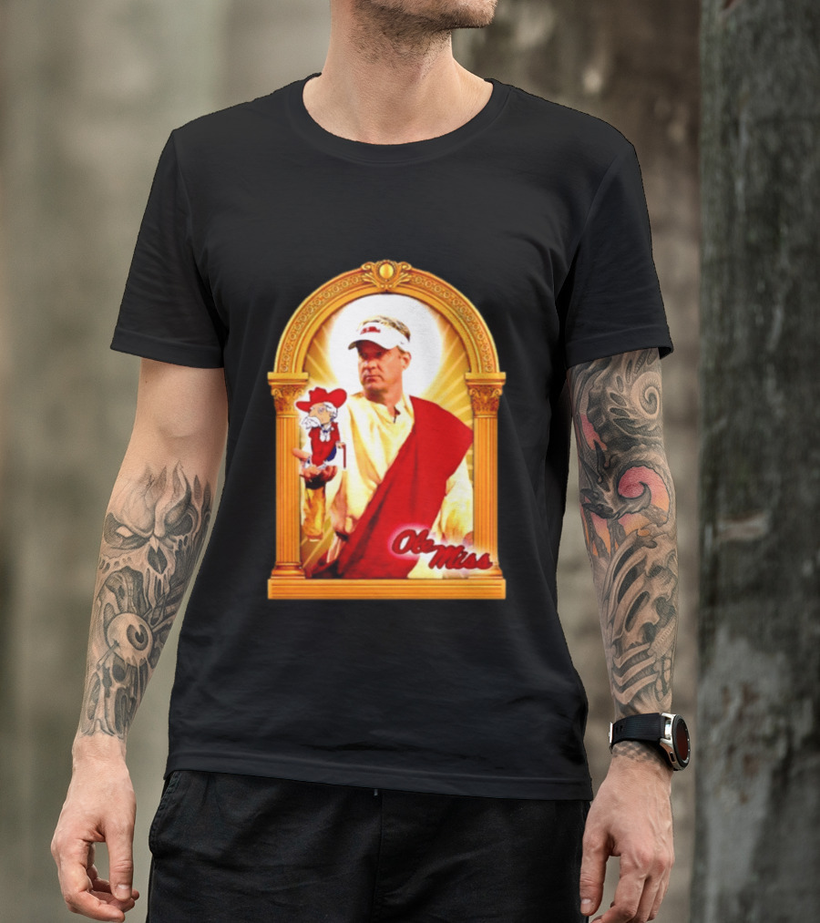 Lane Kiffin Ole Miss Colonel Reb Archway T-Shirt