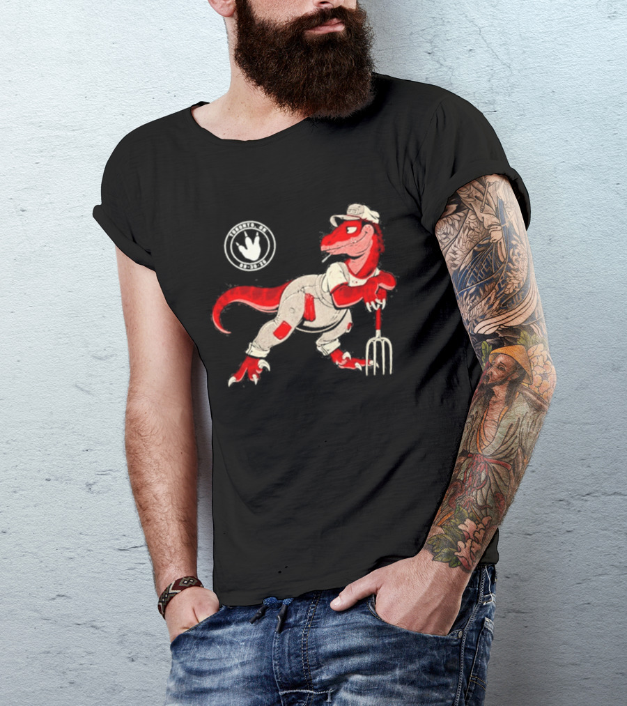 Red Clay Strays 2026 Toronto Ontario Event Dinosaur Farmer T-Shirt
