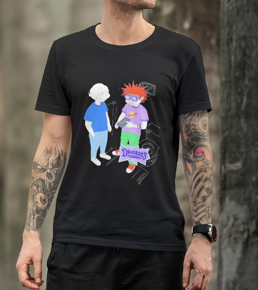 Tommy And Chuckie Drugrats Parody With Cartoon Characters T-Shirt