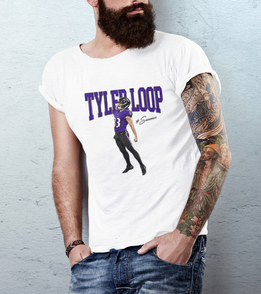 Tyler Loop Baltimore Football Player Celebration T-Shirt