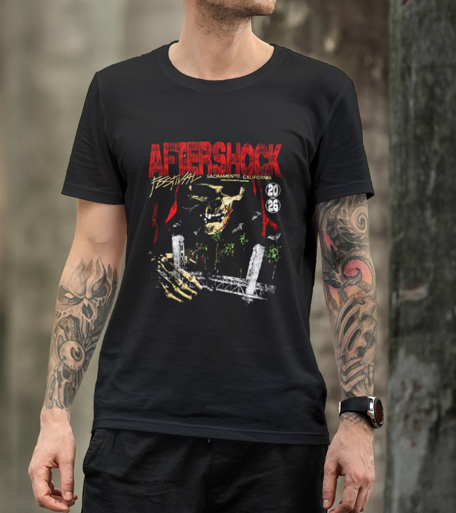 Aftershock Festival 2026 Sacramento CA October 1 4 2026 Dark Crossing Festival T-Shirt