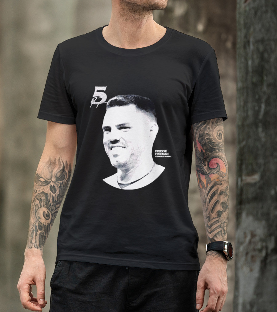 Freddie Freeman Number 5 Los Angeles Dodgers MLB 2026 Lineage Series T-Shirt