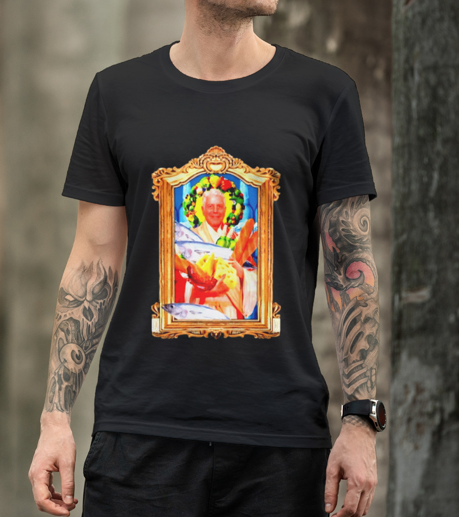 Anthony Bourdain Saint Of Food Chef Icon With Culinary Halo T-Shirt