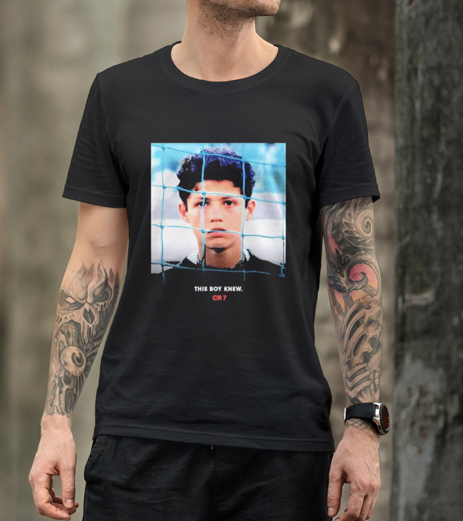 Cristiano Ronaldo Young Boy Knew CR7 Football Childhood Legend T-Shirt