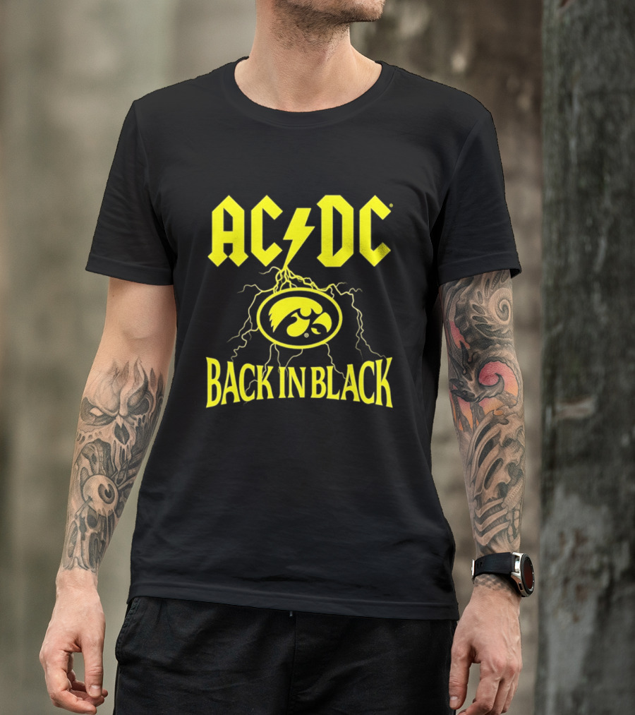Iowa Hawkeyes AC DC Back In Black College GameDay 2026 T-Shirt