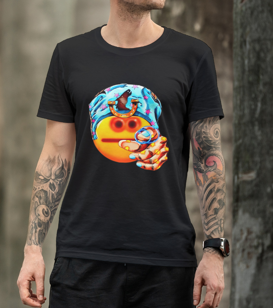 Johnny Joestar Emoji Icon With Star And Horse T-Shirt