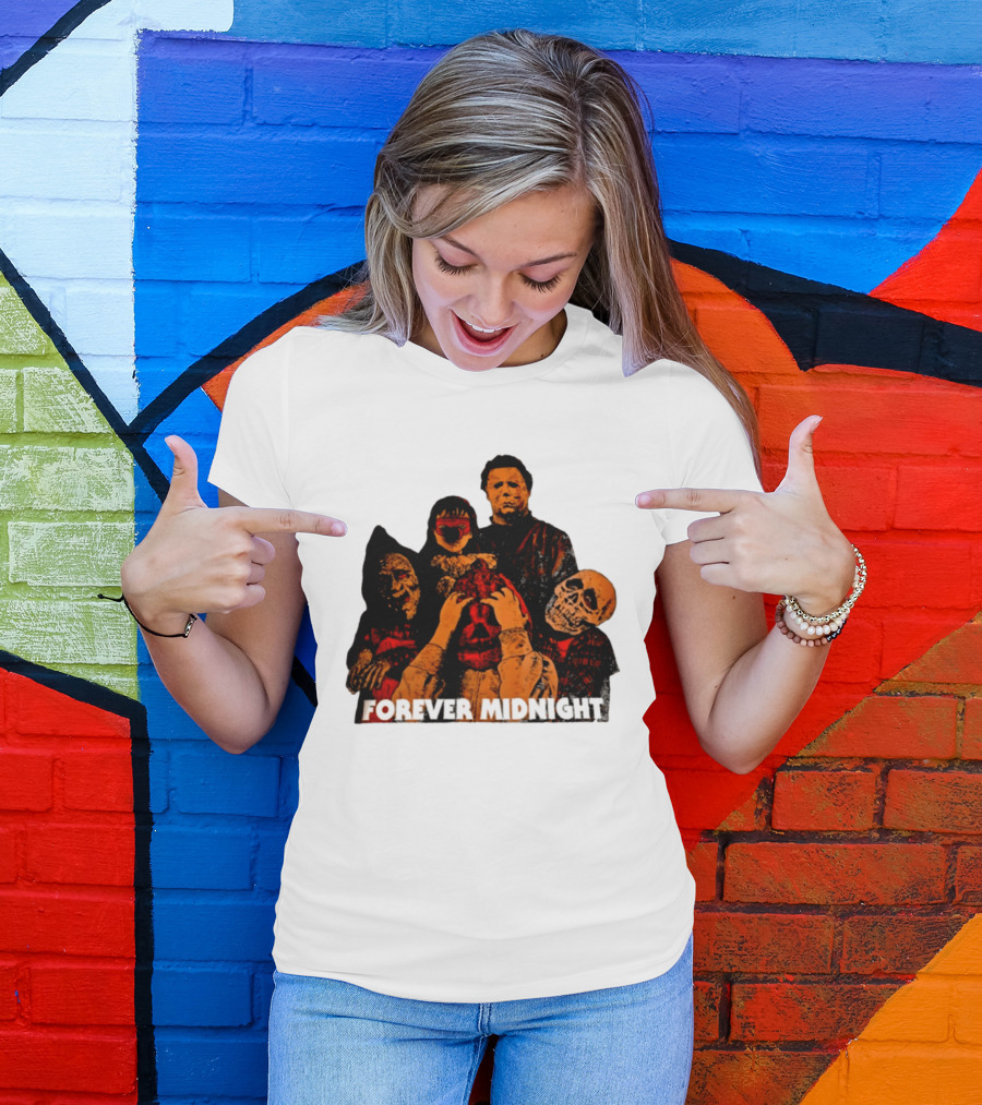Forever Midnight Horror Icons Halloween Classic Characters T-Shirt