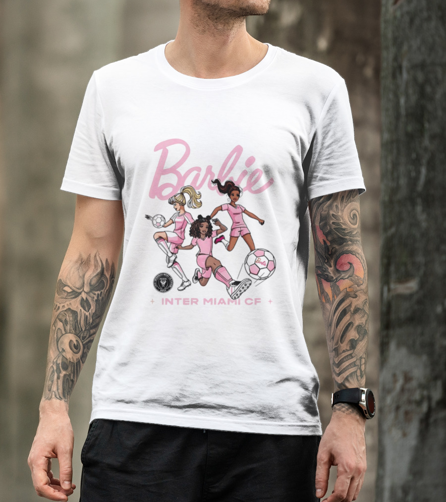 Barbie Inter Miami CF Soccer Collaboration MLS Players T-Shirt