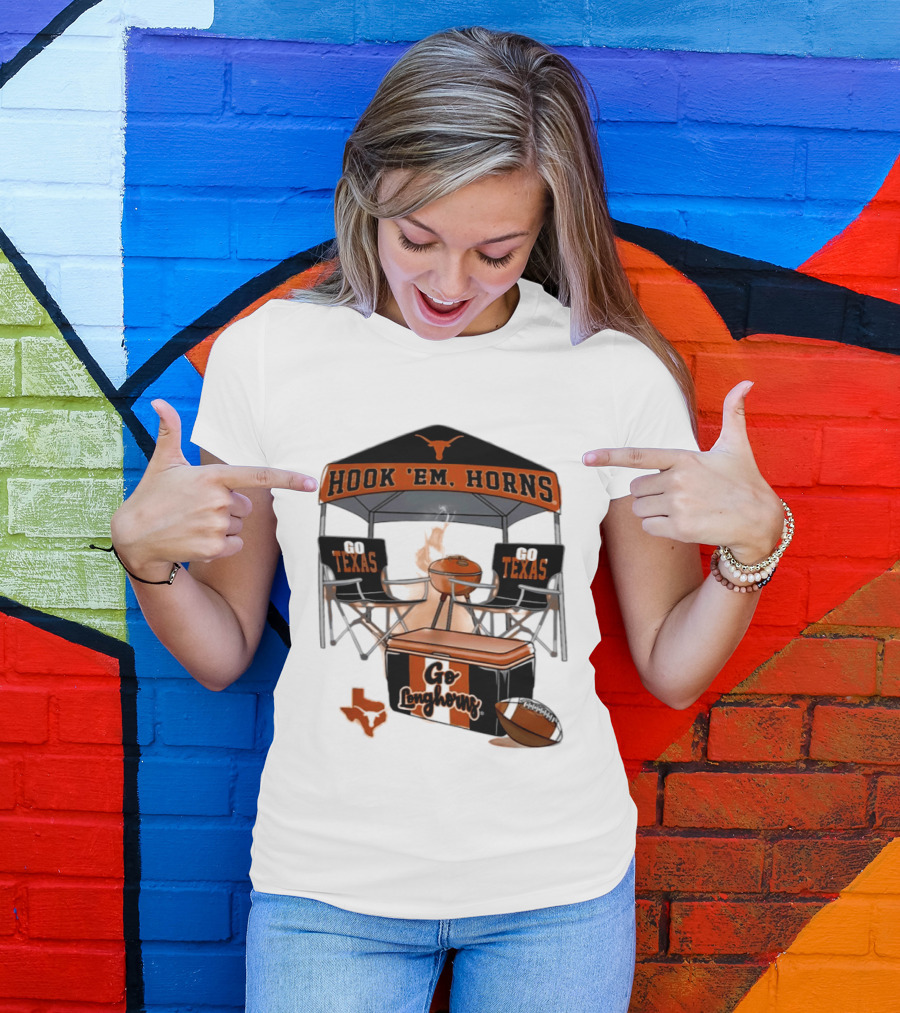 Texas Longhorns Hook 'Em Horns Go Texas 2026 NCAA Tailgater Hometown Football Fan Essentials T-Shirt