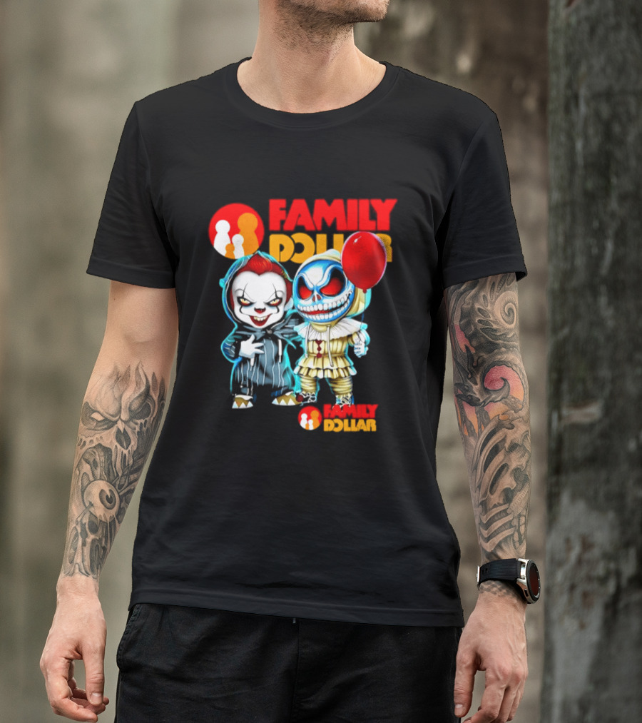 Family Dollar Pennywise Skellington 2026 Halloween Collaboration Red Balloon T-Shirt