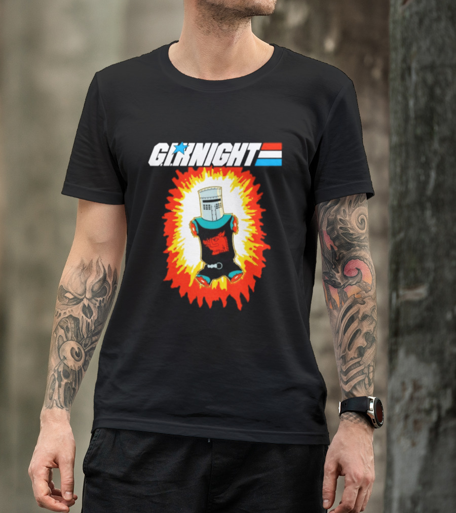 GI Night Black Knight Monty Python Exploding T-Shirt