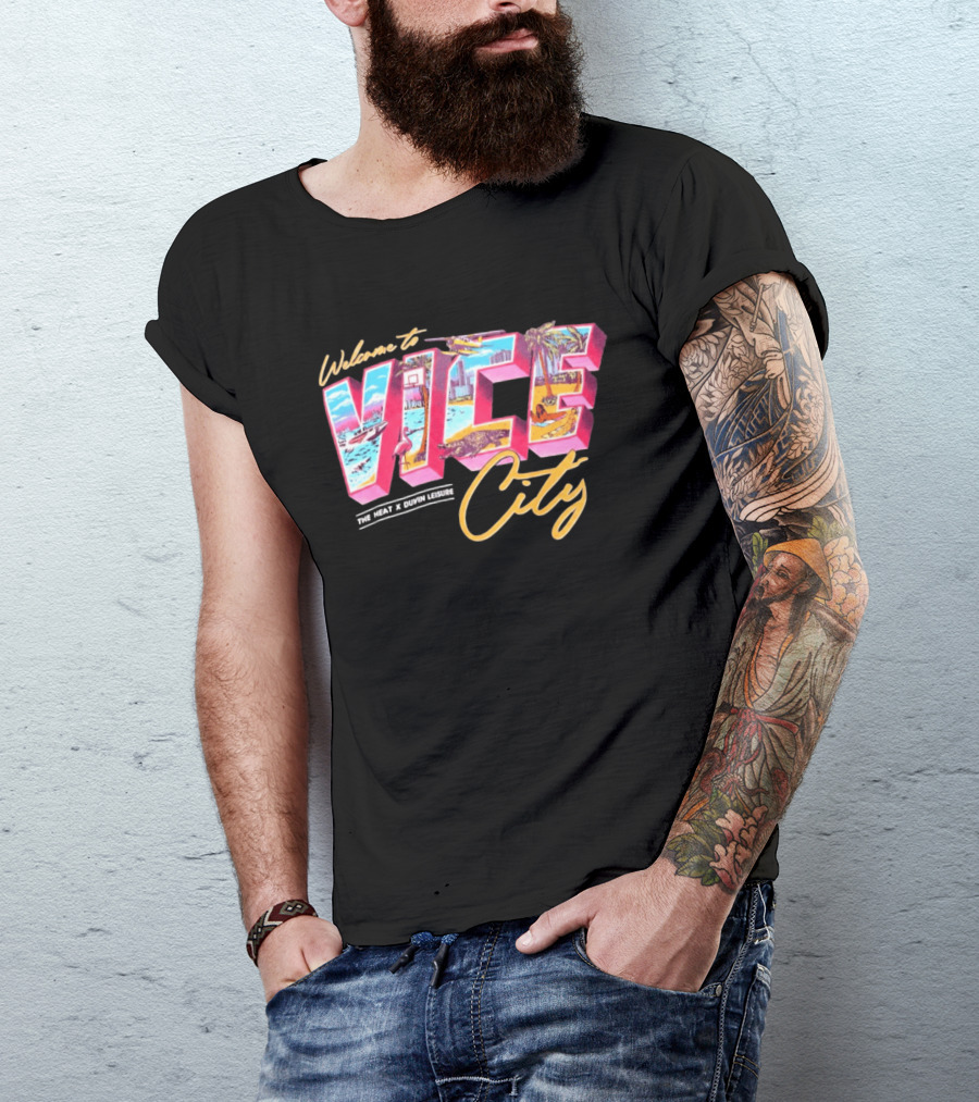 Welcome To Vice City The Heat & Duvin Leisure Miami GTA 6 T-Shirt