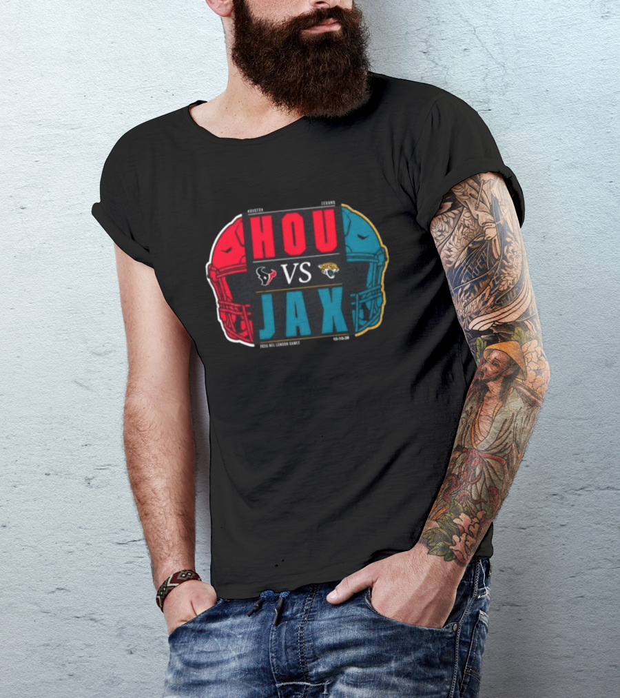 Houston Texans Vs Jacksonville Jaguars 2026 London International City Games Match Up T-Shirt