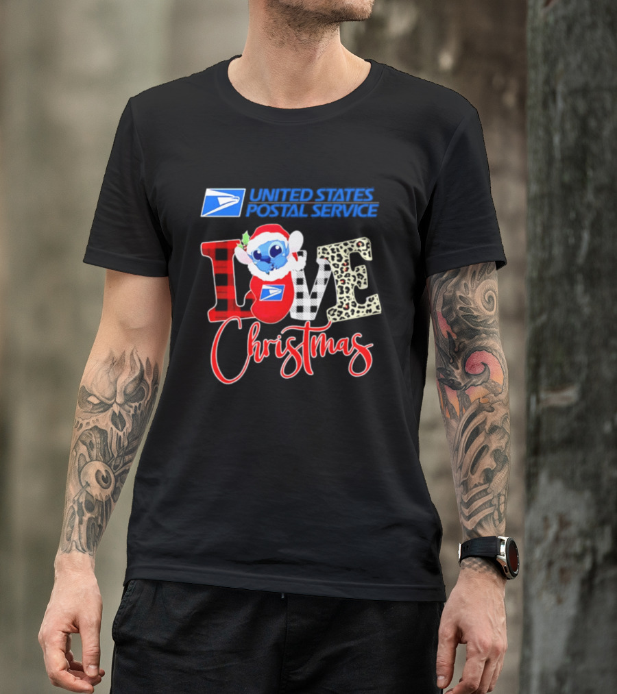 United States Postal Service Stitch Love Christmas 2026 Collaboration T-Shirt