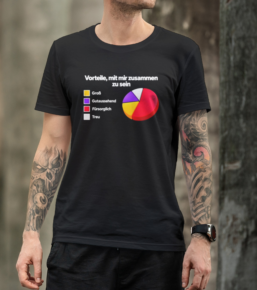 Vorteile Mit Mir Zusammen Zu Sein Grafik Groß Loyal Romantisch Abenteuerlustig T-Shirt