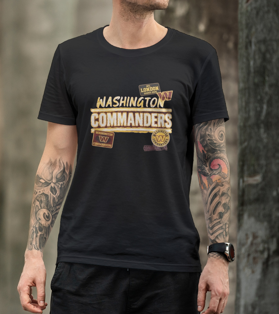 Washington Commanders NFL London Games 2026 Burgundy T-Shirt