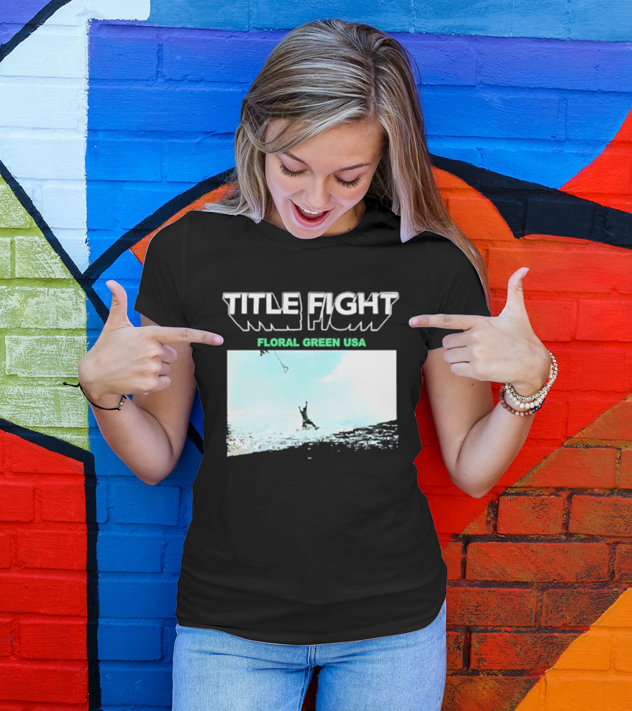 Title Fight Floral Green USA Hardcore Punk T-Shirt