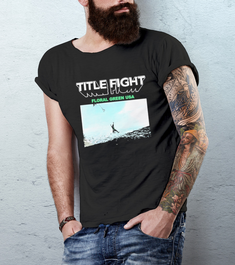 Title Fight Floral Green USA Hardcore Punk T-Shirt