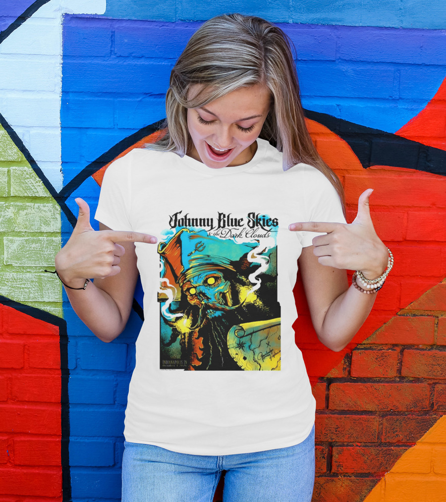 Johnny Blue Skies And The Dark Clouds Pirate Map Gainbridge Fieldhouse Indianapolis 2026 Event T-Shirt