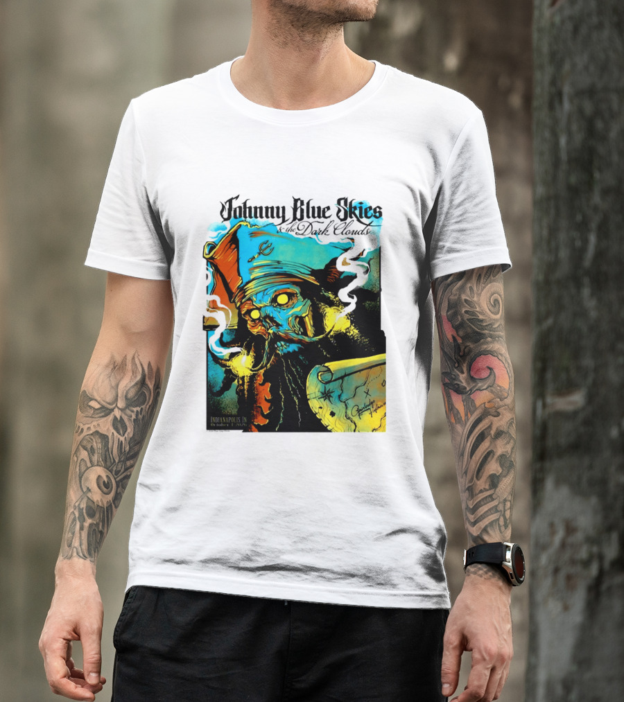 Johnny Blue Skies And The Dark Clouds Pirate Map Gainbridge Fieldhouse Indianapolis 2026 Event T-Shirt