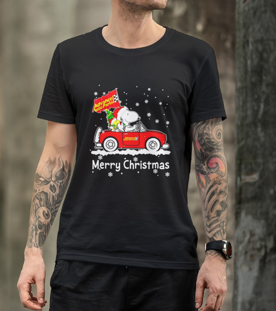 Advance Auto Parts Snoopy Woodstock Merry Christmas 2026 T-Shirt