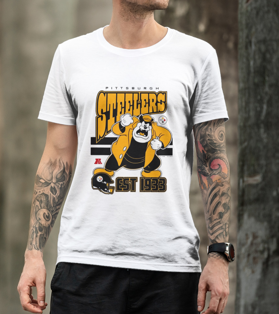 Pittsburgh Steelers Disney Pete EST 1933 NFL Collaboration T-Shirt