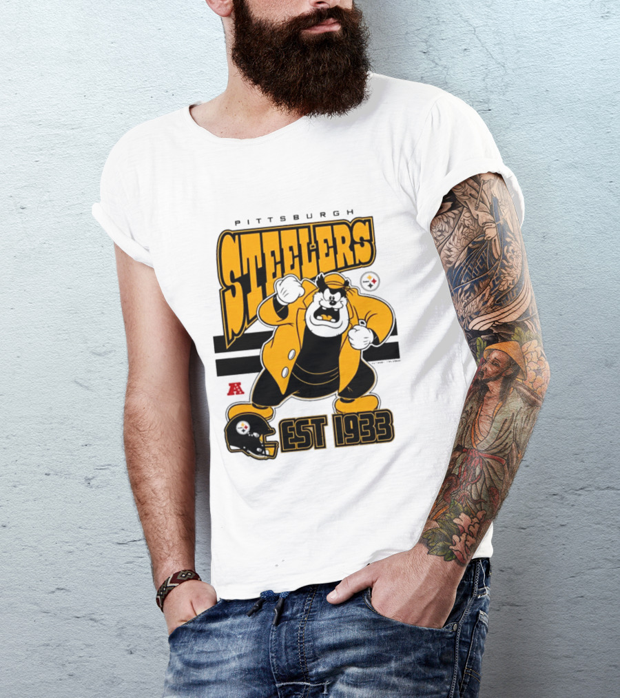 Pittsburgh Steelers Disney Pete EST 1933 NFL Collaboration T-Shirt