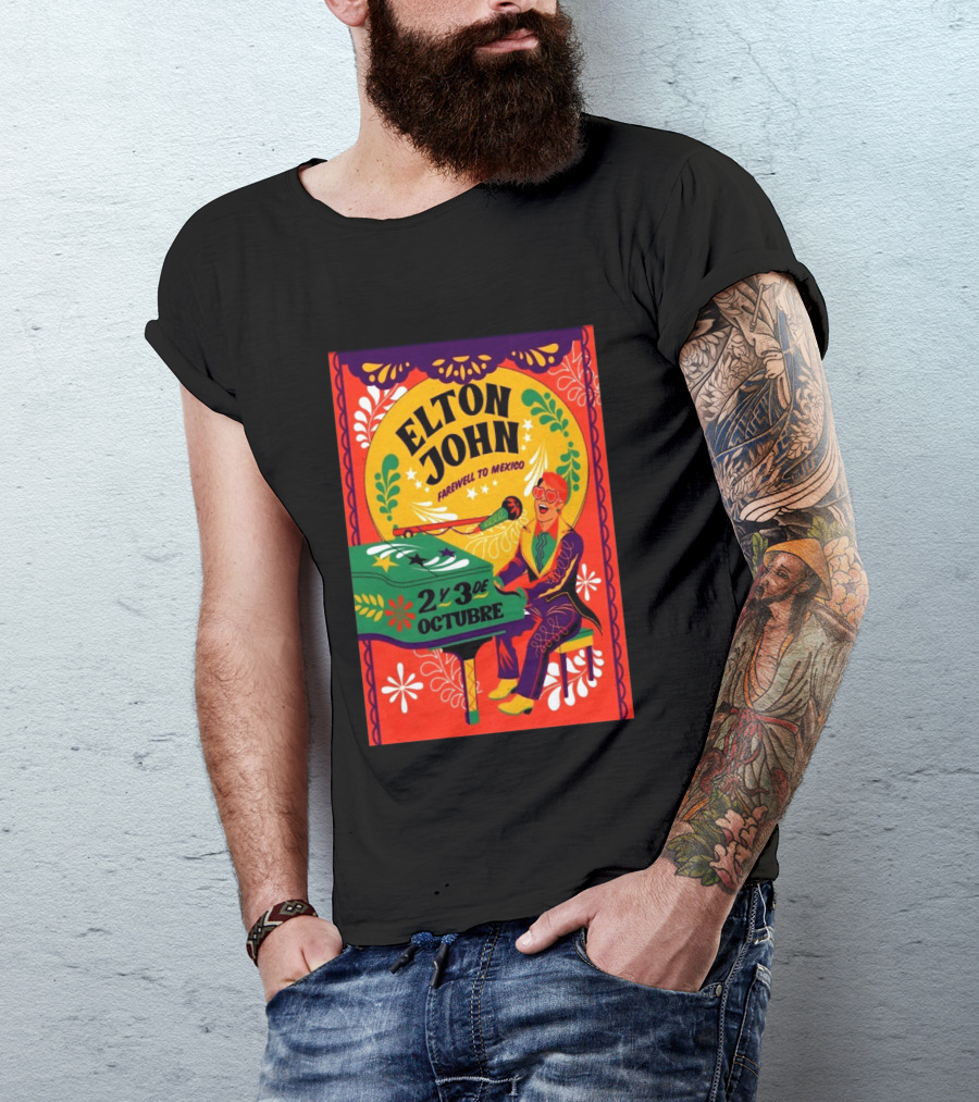 Elton John Farewell To Mexico October 2 Y 3 Event T-Shirt