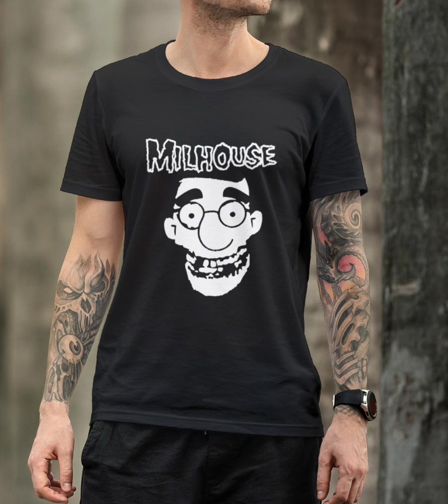 Milhouse Face The Simpsons Cartoon Animated Series T-Shirt