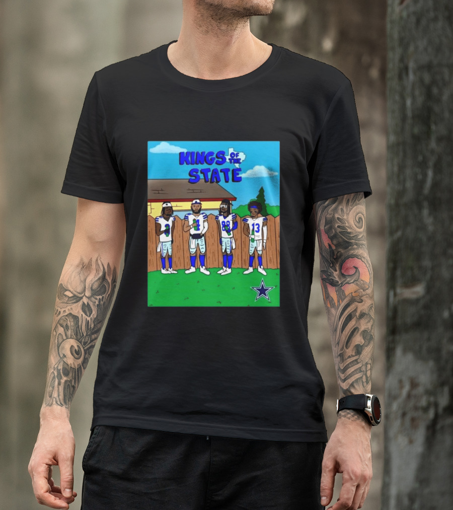 Dallas Cowboys Kings Of The State Football Team Texas Dedication T-Shirt