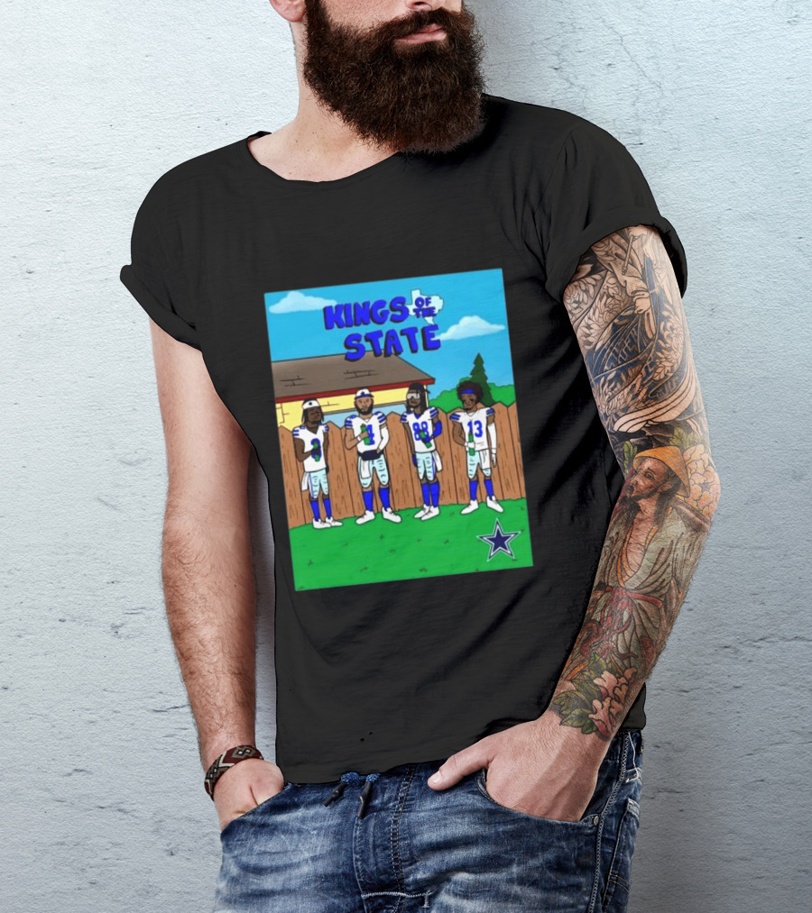 Dallas Cowboys Kings Of The State Football Team Texas Dedication T-Shirt
