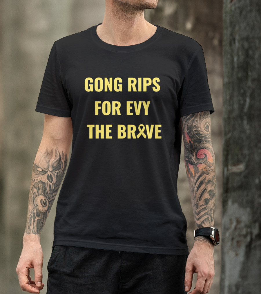 Gong Rips For Evy The Brave Awareness Ribbon T-Shirt