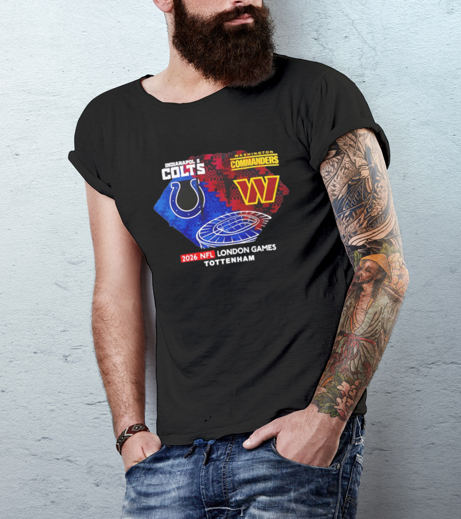 Indianapolis Colts Vs Washington Commanders 2026 NFL London Games Wembley Stadium T-Shirt