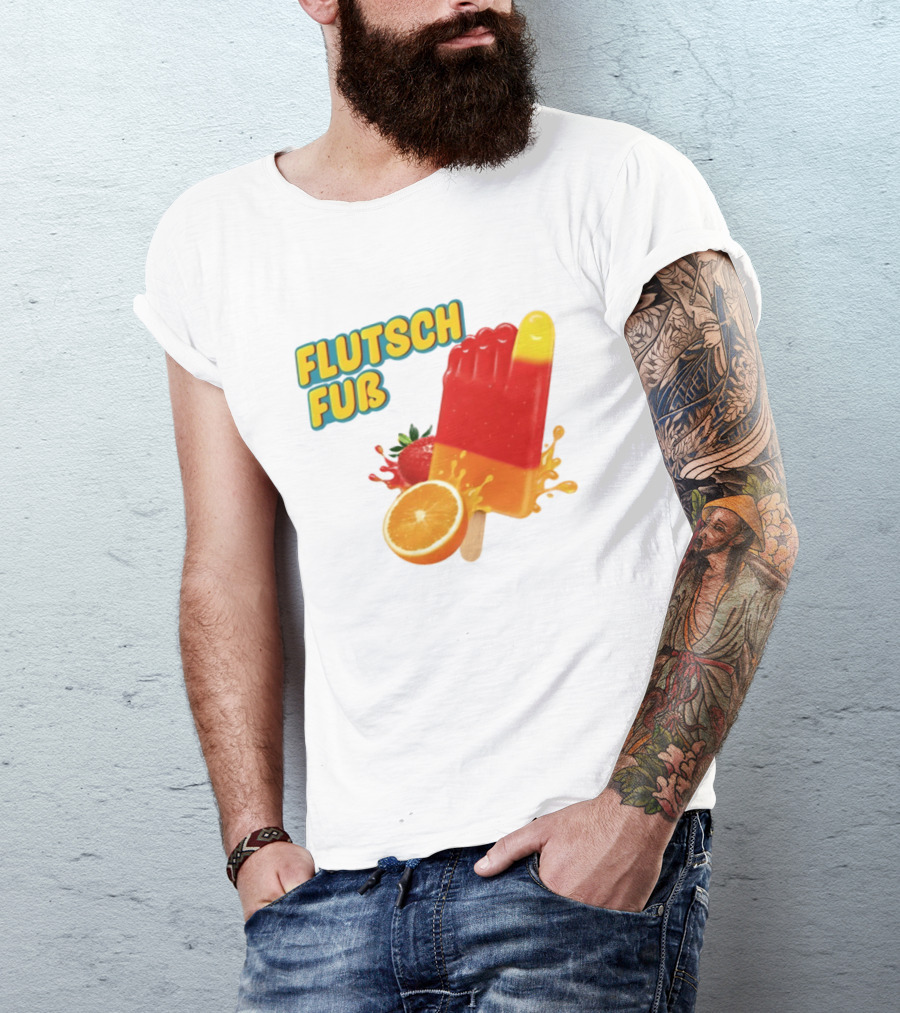 Flutsch Fub Popsicle Orange Strawberry Splash T-Shirt