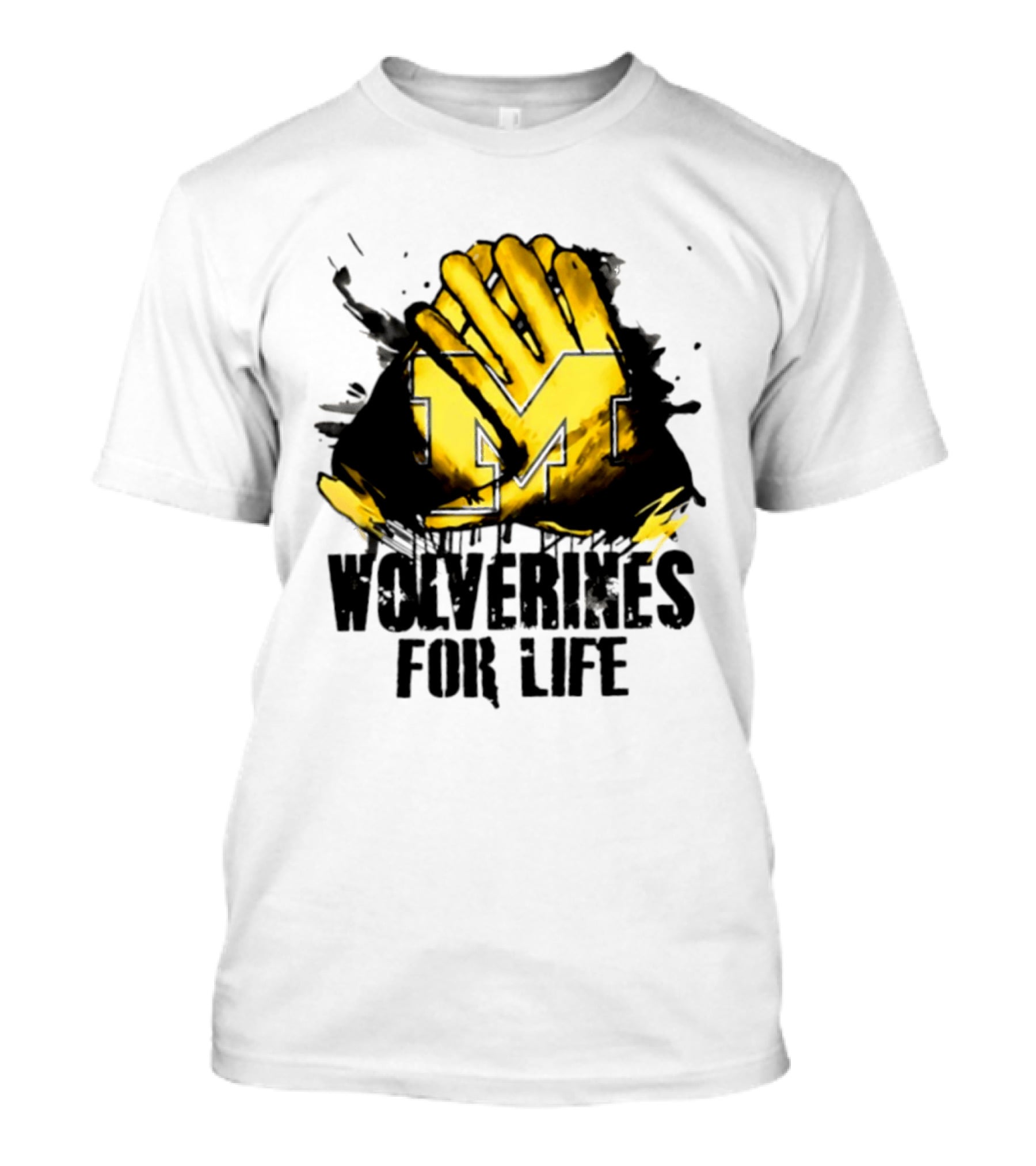 Michigan Wolverines M Symbol Wolverines For Life T-Shirt