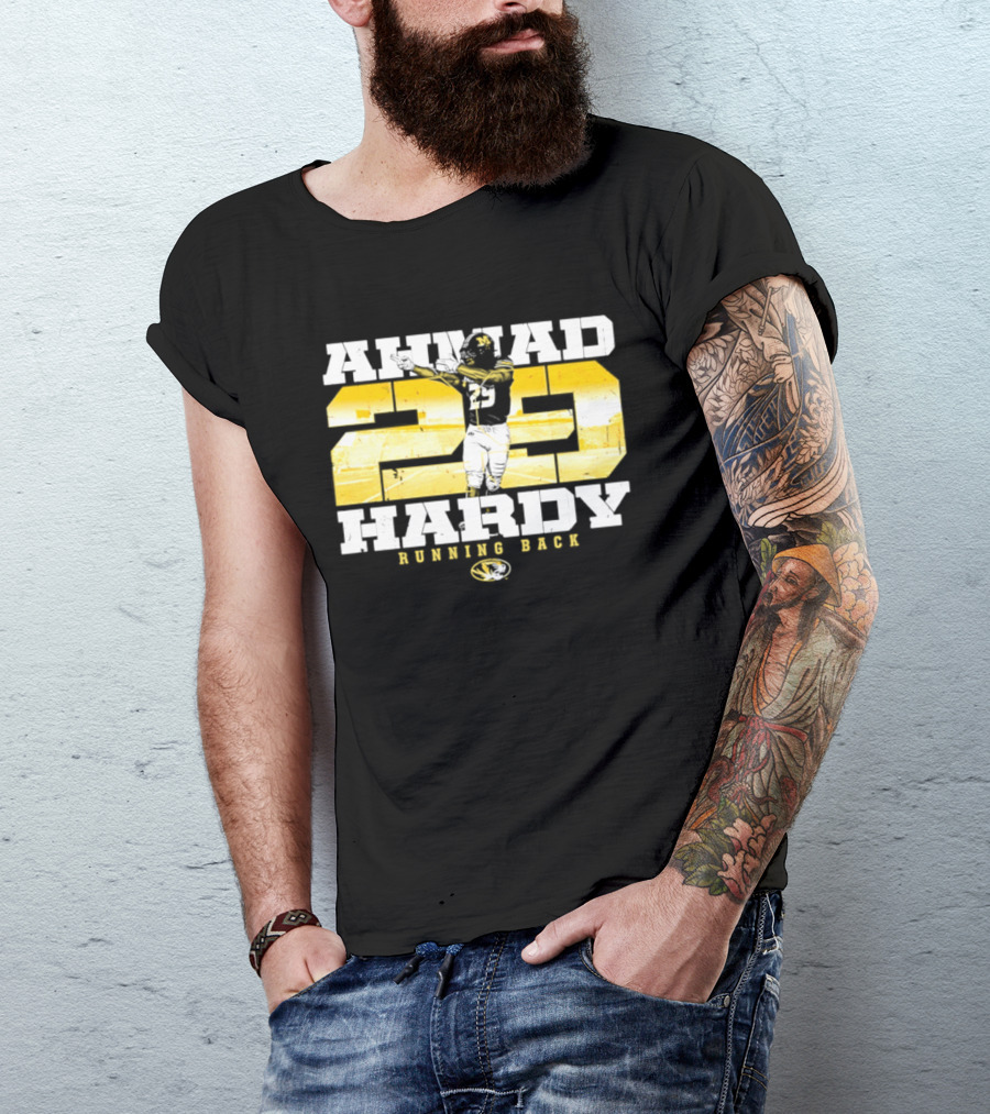 Ahmad 20 Hardy Running Back Missouri Tigers Football NCAA T-Shirt